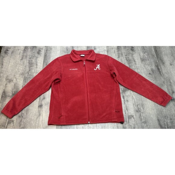 Columbia Alabama Crimson Tide Jacket Mens Large‎ Red Zip Fleece Embroidered Logo - Picture 13 of 13